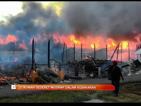 20 rumah sederet musnah dalam kebakaran
