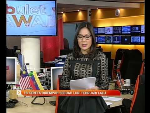 18 kereta dirempuh sebuah lori Februari lalu