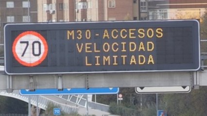 Madrid vuelve a reducir la velocidad en la M-30 por la contaminación