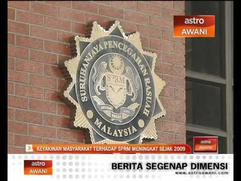 Keyakinan masyarakat terhadap SPRM meningkat sejak 2009