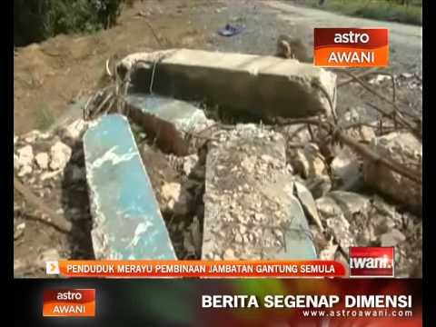 Rayu Bantuan: Penduduk merayu pembinaan jambatan gantung semula