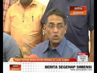 Pakai topeng muka ketika berada di luar rumah