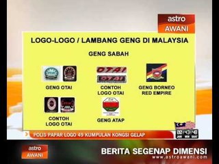 Polis papar logo 49 kumpulan kongsi gelap