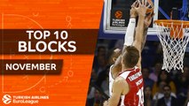 Turkish Airlines EuroLeague, Top 10 Blocks, November
