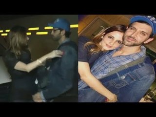 Hrithik Roshan and Sussanne Khan Hugs Each Other at Special Diner Party in Mumbai