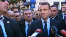 Interview suite au décès de Johnny Hallyday du Président de la République, Emmanuel Macron, à Alger