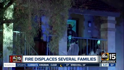 Families displaced after Phoenix apartment fire