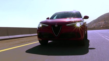 Alfa Romeo Stelvio Q Driving in Dubai