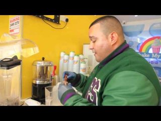 CHARLIE SLOTH CREATES HIS OWN MILKSHAKE AT SHAKE MY SHAKE