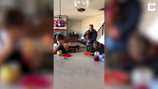 Emotional moment family who lost everything in a house fire, including their beloved dog, surprise their children with a new pup