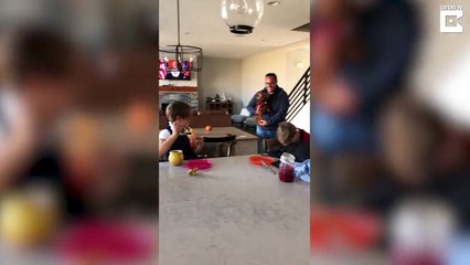 Emotional moment family who lost everything in a house fire, including their beloved dog, surprise their children with a new pup