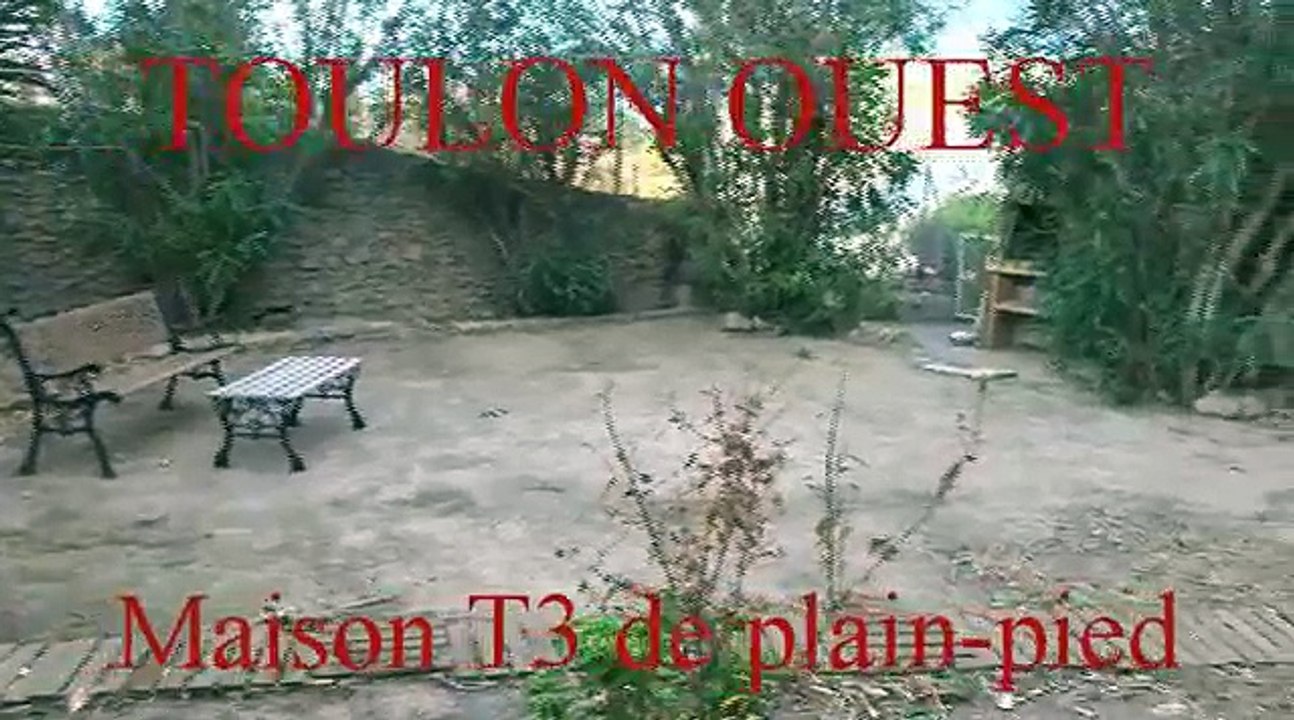 Vente maison Toulon ouest T3 de plain-pied