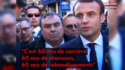 Johnny Hallyday mort : L'émotion d'Emmanuel Macron "On croyait qu'il était invincible" (vidéo)