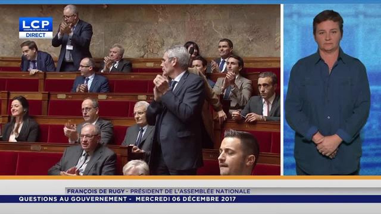 LCP  : François de Rugy rend hommage à Johnny à l'Assemblée Nationale-06dec2017