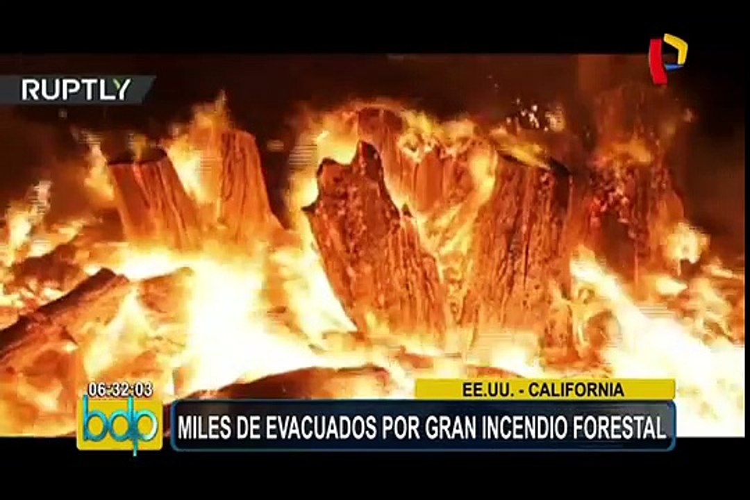 EEUU: más de 27 mil personas son evacuadas por incendio forestal en California