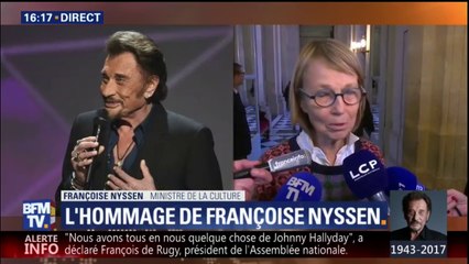 "C'est un monument de la culture qui s'en va", dit Françoise Nyssen sur Johnny Hallyday