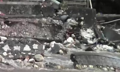 Talud Rusak Akibat Gelombang Tinggi di Yogyakarta