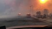 Rouler en voiture à travers un incendie géant en Californie !
