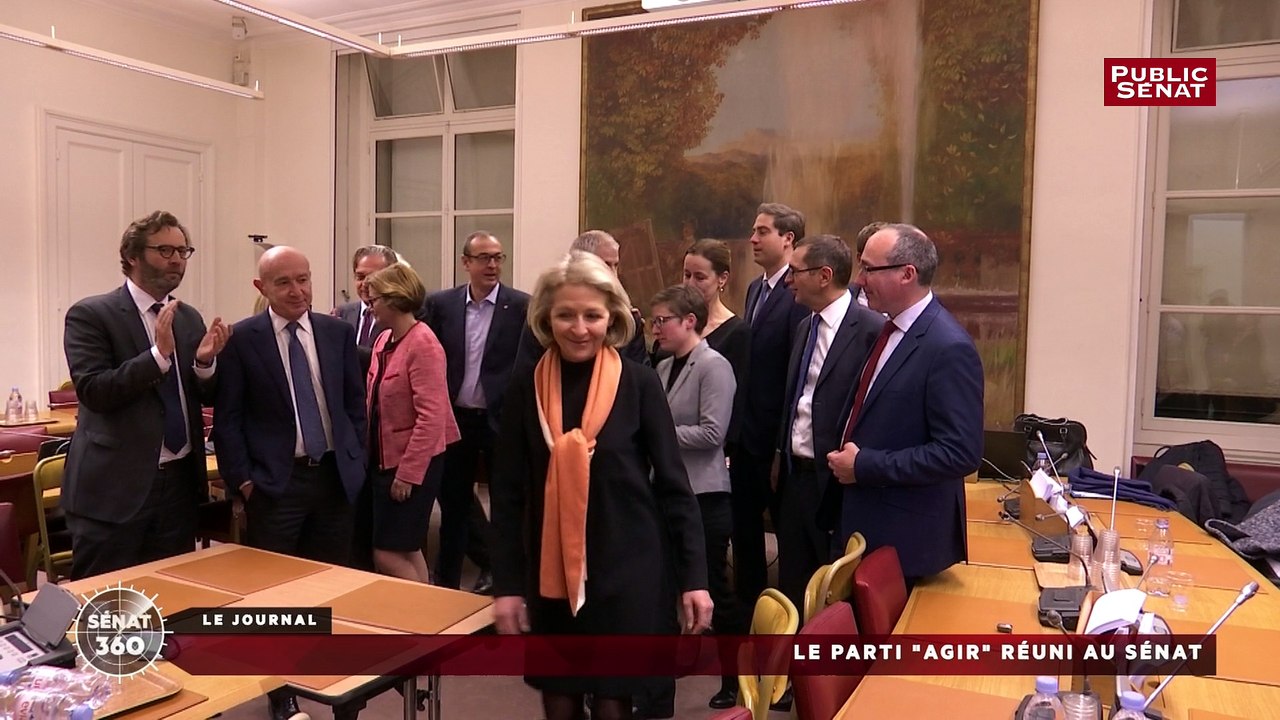 Réunion des membres d'Agir, au Sénat