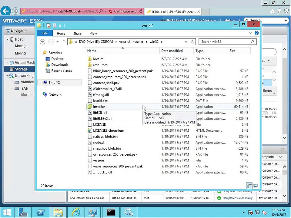 Installing vCenter