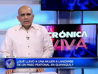 Qué llevó a una mujer a lanzarse de un paso peatonal en Guayaquil