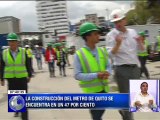 Un 47 por cientro va el avance de la construcción del metro de Quito