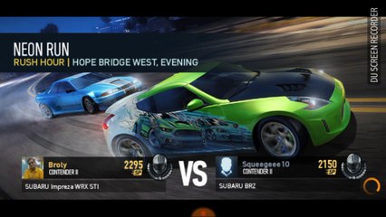 NFS NO LIMITS---  SUBARU IMPREZA VS SUBARU BRZ