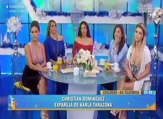 Jazmín Pinedo arremete en vivo contra Christian Domínguez y el responde