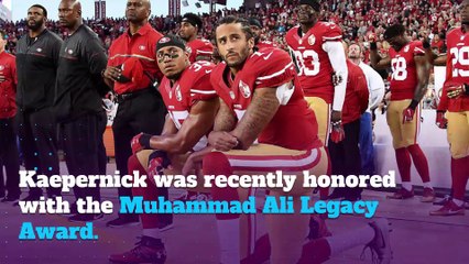 Colin Kaepernick Presented With Award By Surprise Fan