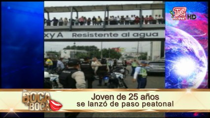 Joven se lanzó de paso peatonal