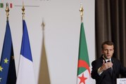 Conférence de presse du Président de la République, Emmanuel Macron, lors de sa visite de travail et d'amitié en Algérie.