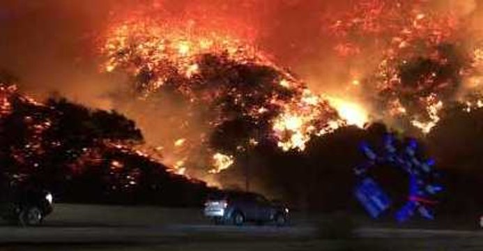 Santa Ana Winds Fuel Skirball Fire, Homes Destroyed Near Bel-Air