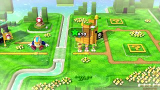 Super Mario 3D World 100% Co Op Walkthrough World 1 (All Green Stars & Stamps)