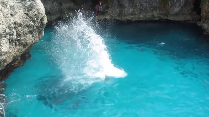 Elle se casse le poignet en plongeant du haut d'une falaise