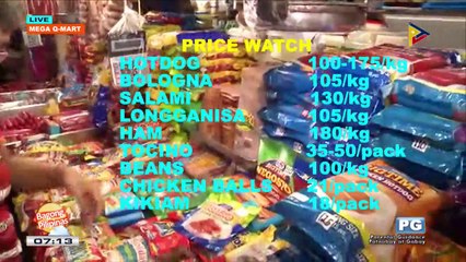 PRICE WATCH: Kasalukuyang presyo ng mga bilihin sa Mega Q-Mart