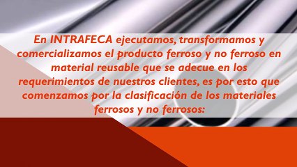 ¿SABÍAS QUE…? – Material ferroso y no ferroso - José Manuel Mustafá