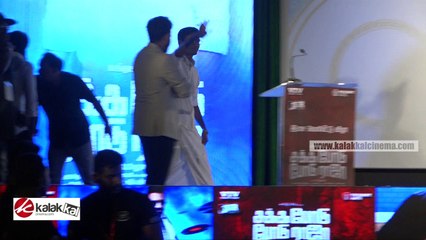 Dhanush and Santhanam Performing "Polladhavan" Mass Dialogue on Stage