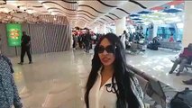 Viviane Chidid prend son premier vol a l'AIBD très contente elle félicite les autorités
