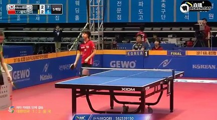 신유빈vs왕티엔이 결승 한국VS중국 2017 아시아 주니어&카데트 탁구선수권 카데트 한국VS중국 마지막세트
