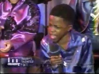 Holy Ghost music takes over secular show..  Kids singing old time Black Gospel