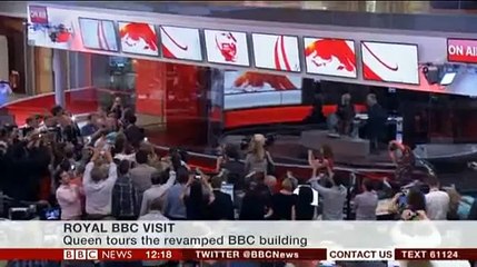 The Queen visits BBC News