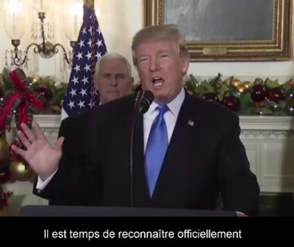 Trump déclare officiellement Jérusalem comme capitale d'Israël