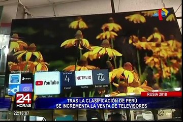 Incrementa venta de televisores tras clasificación del Perú al Mundial