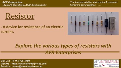 Resistor – Electronical Part Component To Resist Electric Current.