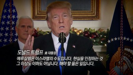 트럼프 ,이스라엘 수도 예루살렘 공식선언...아랍·이슬람 반발 / YTN