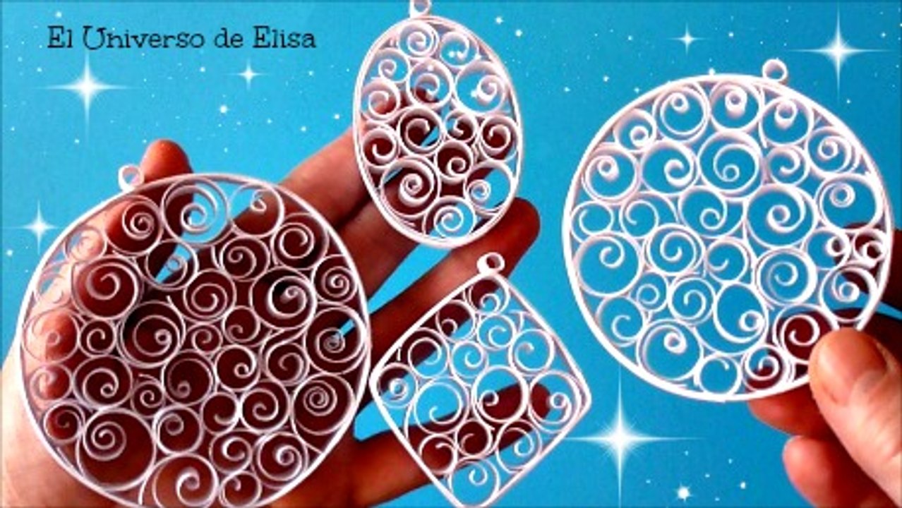 Adorno Navideño de papel, Adornos para el Árbol de Navidad, Manualidades para Navidad