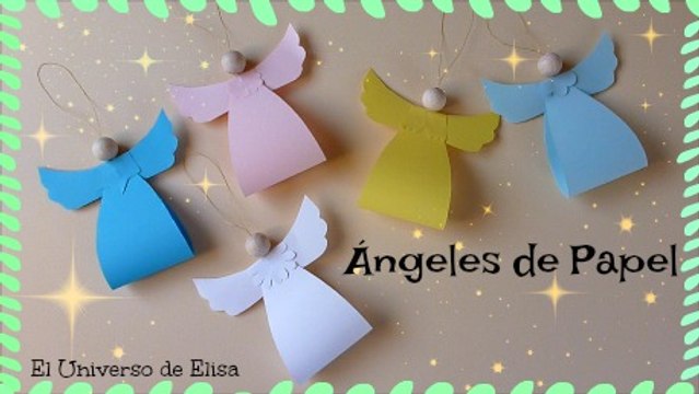 Adorno Navideño, Ángeles de Papel, Manualidades para Navidad, Adornos para el Árbol de Navidad