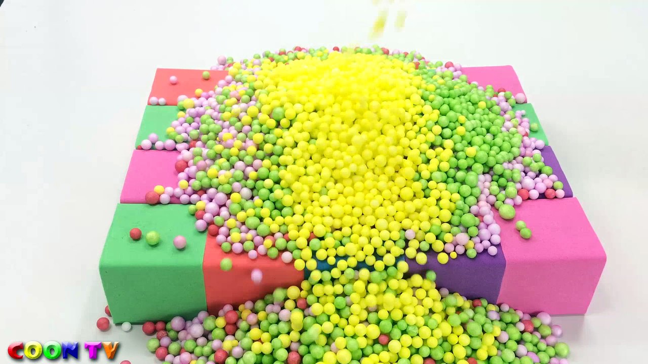 Learn Colors Kinetic Sand  Soccer Balls Play Doh Surprise Toys How To Make For Children