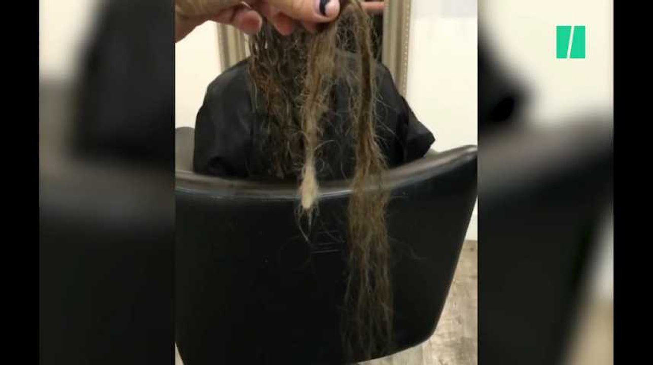 Cette vidéo montre la dure vie des cheveux après un accouchement