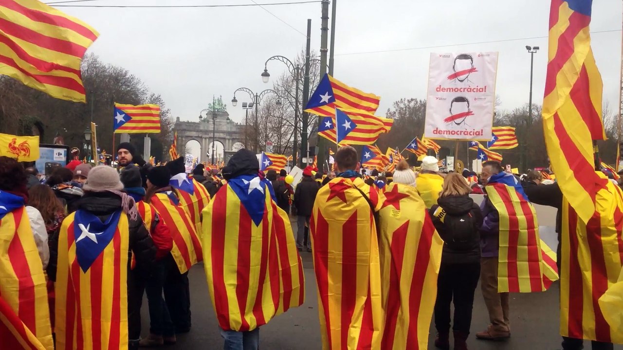 Manifestation des indépendantistes catalans à Bruxelles